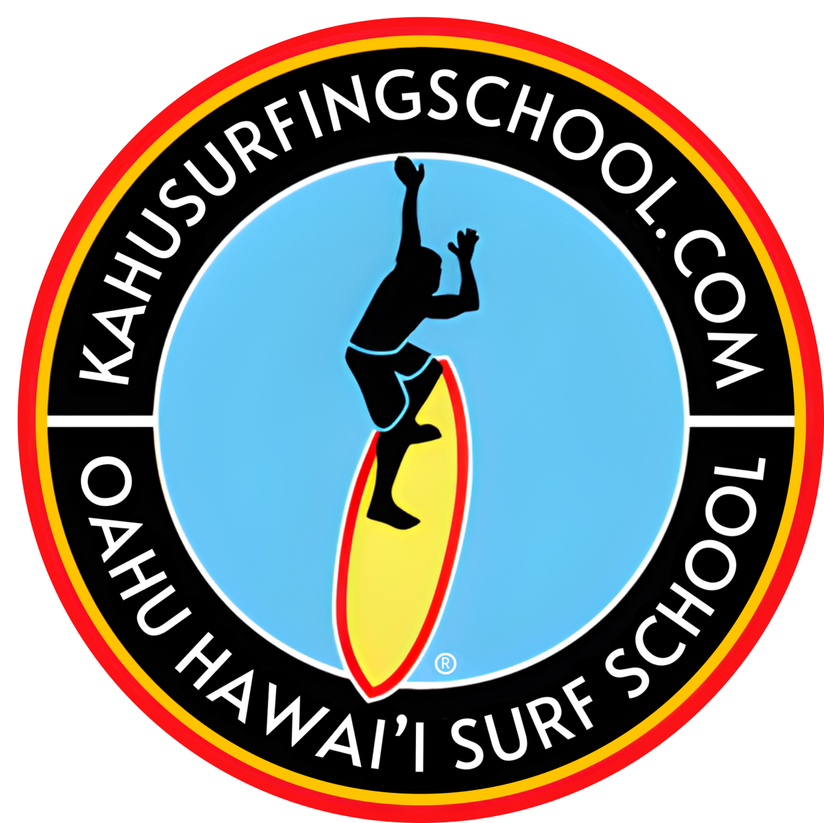 Kahu surfing school logo